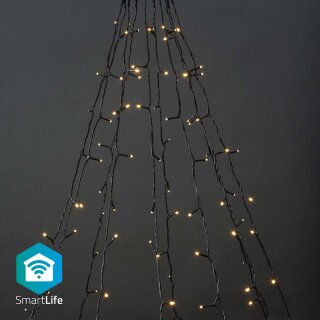 SmartLife Dekorative LED | Baum | Wi-Fi | Warmweiss | 200 LEDs | 20.0 m | 10 x 2 m | Android™ / IOS