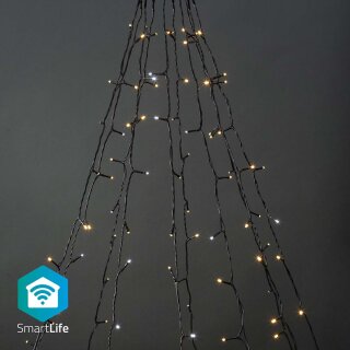 SmartLife Dekorative LED | Baum | Wi-Fi | Warm bis kühlen weiß | 200 LEDs | 20.0 m | 10 x 2 m | Android™ / IOS