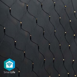 SmartLife Dekorative LED | Netz | Wi-Fi | Warmweiss | 400 LEDs | 3.00 m | 3 x 3 m | Android™ / IOS