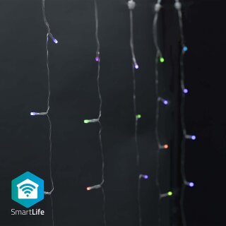 SmartLife Dekorative LED | Vorhang | Wi-Fi | RGB | 180 LEDs | 3 m | Android™ / IOS